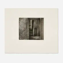 Architectural Doorway by Henry Moore, etching, aquatint, drypoint and soft-ground etching on BFK Rives paper, sold Apr 2024