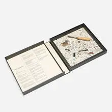 George Brecht, Universal Machine, 1965, offset lithograph, mixed media, clothbound clamshell box, glass