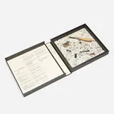 George Brecht, Universal Machine, 1965, offset lithograph, mixed media, clothbound clamshell box, glass