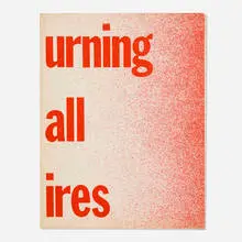 Bruce Nauman, Burning Small Fires, 1968, printed paper