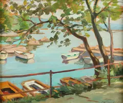 Sergei Kucinski, Pier, Oil on board
