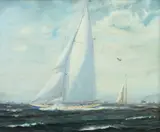 J.W. Wagner, Enterprise & Shamrock Iii, Oil on canvas