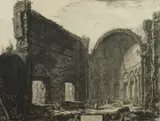 Giovanni Battista Piranesi, Avanzi di una Sala appartenente al Castro Pretorio nella Villa Adriana in Tivoli, Engraving; Cavalier Piranesi F