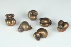 Birgitta Ara, YOGA SERIES: SIX WORKS, each signed and edition of 100, Bronze - Height: approximately 2 in., each
