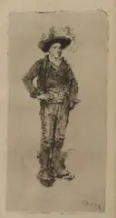 William Merritt Chase, Untitled, SPANISH PEASANT, etching
