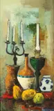 Luc Verger, Still Life with Candelabra and Jars, Oil on canvas