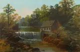 A Muri, Mill Scene, Oil on canvas
