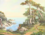 Pearl Jones, Path to the Water, Oil on board