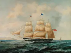 Cl Sanders, BRITISH SHIP, giclee on canvas, BRITISH SHIP, giclee on canvas