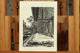Unichi Hiratsuka, House, Woodblock print