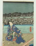 Utagawa Toyokuni, Figure in Riverscape