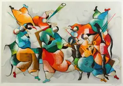 David Schluss, Musicians, Color lithograph