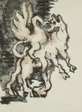 Jacques Lipchitz, The Bull and the Condor, Color lithograph