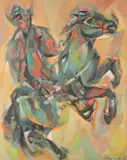 Genghis Khan by Gustav Trois, Oil on canvas, offered Feb 2014