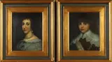 Continental School, PORTRAIT OF WOMAN IN PEARLS and PORTRAIT OF YOUNG GENTLEMAN: TWO WORKS, giclee on canvas, PORTRAIT OF WOMAN IN PEARLS and PORTRAIT OF YOUNG GENTLEMAN: TWO WORKS, giclee on canvas