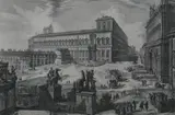 Veduta Della Piazza Di Monte Cavallo by Giovanni Battista Piranesi, Etching, offered Feb 2014