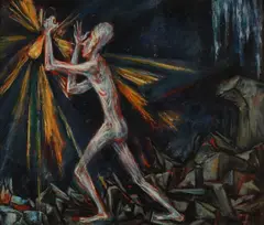Mervin Jules, Figure of Man, Oil on board