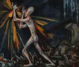 Mervin Jules, Figure of Man, Oil on board
