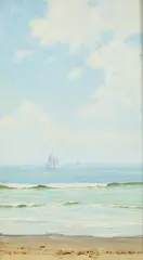 Fred H. Daniels, Sailboat, Oil on board