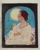 Henry James Soulen, NATIVITY SCENE and WOMAND WITH CHILD AT WINDOW: DOUBLESIDED