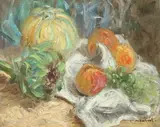 Louis Jacque-Monteil, Still Life with Fruit and Artichoke, Oil on canvas