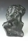 Untitled by Auguste Rodin, HEAD FROM THE GATES OF HELL, bronze - Height: 15 in, offered Feb 2014