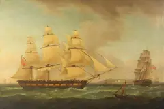 William John Huggins, In the Channel Off Dover, IN THE CHANNEL OFF DOVER, oil on canvas