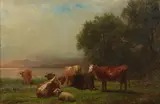 Aaron Draper Shattuck, Grazing Along the Water