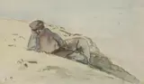 Camille Pissarro, Paysan Se Reposant Dans L'Herbe