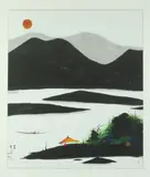 Japanese School, Riverscape, Ink and color on paper