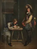 The Treaty by Continental School, THE TREATY, oil on panel, sold Apr 2014