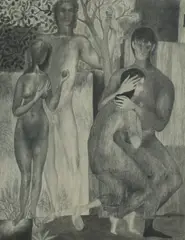 Laszlo Matulay, Garden of Eden, Pencil