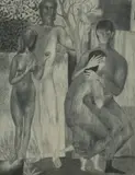 Laszlo Matulay, Garden of Eden, Pencil