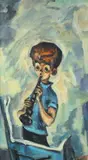 Mervin Jules, Recorder, Oil on board