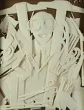 A. Cohen, Man with Art Supplies, Paper collage