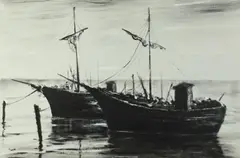 Pierre, Boats, Oil on canvas