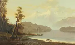 E.G. Edwards, Lake Te, Oil on canvas