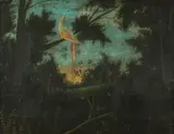 Parrots in Trees: Three Works by American School, PARROTS IN TREES: THREE WORKS, oil on canvas and oil on board, offered Apr 2014
