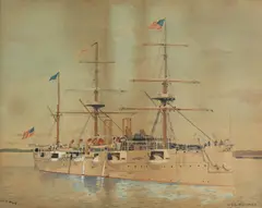 J.J. McWhirk, Uss Newark, Watercolor