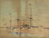 J.J. McWhirk, Uss Newark, Watercolor