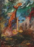 Abstract by German School, Oil on board, offered Apr 2014