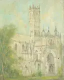 Gustav Trois, Washington National Cathedral, Oil on canvas