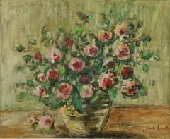 Roses Pompadour by Gabriel Spat, Oil on board, sold Apr 2014
