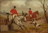 Edmund Benjamin Herberte, Fox Hunting, Oil on canavas