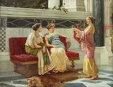 Emmanuel Costa, Scena Dell'Antica Rome, Oil on canvas