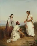 Peter F. Rothermel, Showing Him the Way, SHOWING HIM THE WAY, oil on canvs