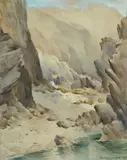 Ethel Sophia Cheeswright, Coastline of Sark, Watercolor