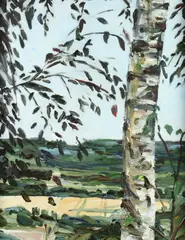 Finn Have, Birch Tree, Oil on canvas