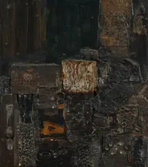 Harry Bouras, Hand Figure 8, Mixed media on panel
