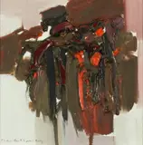 Claude Ronald Bentley, Untitled (Abstract), Oil on canvas